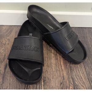 Birkenstock Barbados Essential Black Slides Size 42